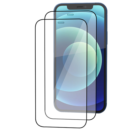 iPhone 12 Tempered Glass Screen Protector [2-Pack] with Easy Alignment Frame – Clear, Premium by SwiftShield