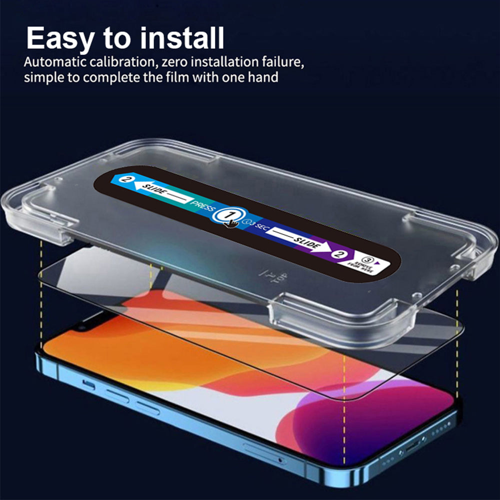 iPhone 15 Tempered Glass Screen Protector [2-Pack] with Easy Alignment Frame – Matte Anti-Glare, Premium by SwiftShield