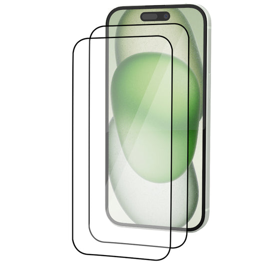 iPhone 15 Plus Tempered Glass Screen Protector [2-Pack] with Easy Alignment Frame – Clear, Premium by SwiftShield