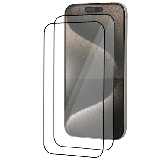 iPhone 15 Pro Max Tempered Glass Screen Protector [2-Pack] with Easy Alignment Frame – Clear, Premium by SwiftShield