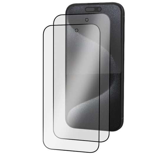 iPhone 15 Pro Tempered Glass Screen Protector [2-Pack] with Easy Alignment Frame – Matte Anti-Glare, Premium by SwiftShield