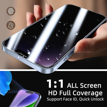 iPhone 14 Tempered Glass Screen Protector [2-Pack] with Easy Alignment Frame – Privacy, Premium by SwiftShield