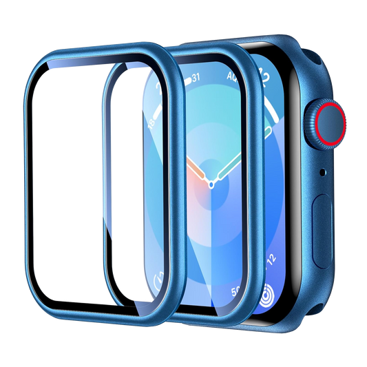 Apple Watch 45mm Glass Screen Protector Alignment Kit by SwiftShield (2 Pack - Blue)
