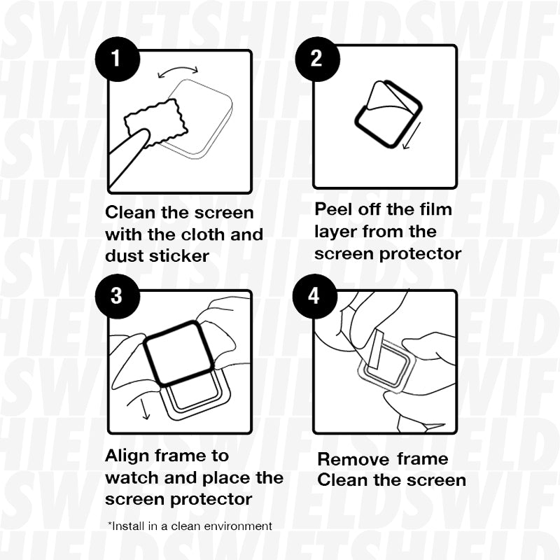 Apple Watch 44mm Glass Screen Protector Alignment Kit by SwiftShield (2 Pack - Silver)