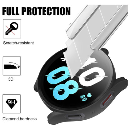 Samsung Galaxy Watch FE 40mm Case with Glass Screen Protector by SwiftShield (2 Pack - Clear)