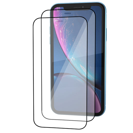 iPhone XR Tempered Glass Screen Protector [2-Pack] with Easy Alignment Frame – Clear, Premium by SwiftShield